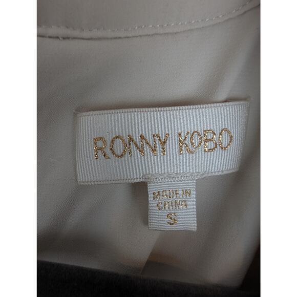 Ronny Kobo Lauper Dress Mini Sequin V Neck New Years Glam Sexy Silver Size S - Picture 14 of 16